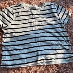 Cropped striped shirt